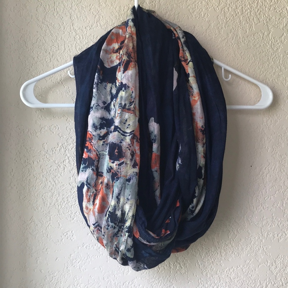 Floral Watercolor Infinity Scarf